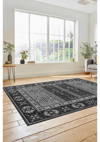 Dijital Baskılı Kaymaz Yıkanabilir Etnik Desen Yolluk Mutfak Salon Halısı, Etnik-11-Gri modelleri