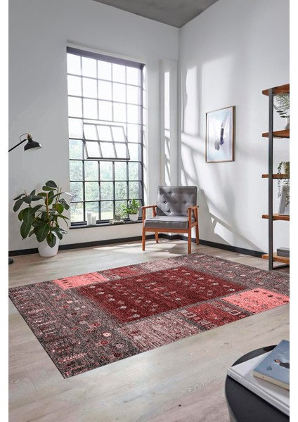 Dijital Kaymaz Yıkanabilir Yeni Tasarım Etnik Desenli Yolluk Mutfak Salon Halısı, Etnik-16-Bordo modelleri