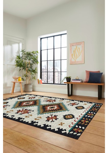 Dijital Baskılı Kaymaz Yıkanabilir Etnik Desenli Yolluk Mutfak Salon Halısı, Etnik-02-Renkli fiyatları