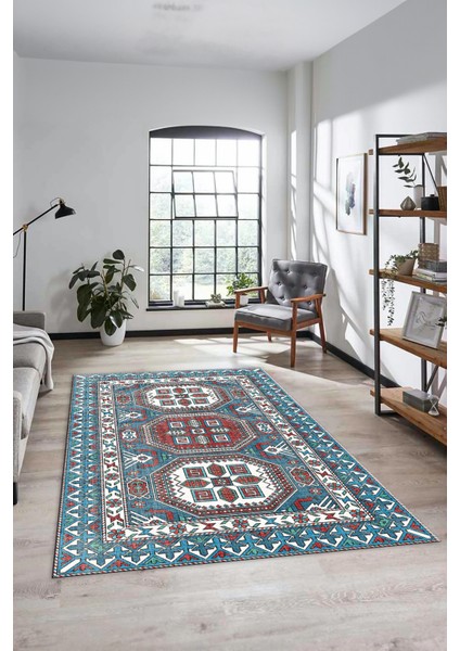 Dijital Kaymaz Yıkanabilir Şık Tasarım Etnik Desenli Yolluk Mutfak Salon Halısı, Etnik-14-Renkli fiyatları