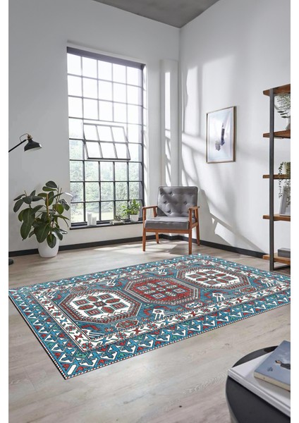 Dijital Kaymaz Yıkanabilir Şık Tasarım Etnik Desenli Yolluk Mutfak Salon Halısı, Etnik-14-Renkli modelleri