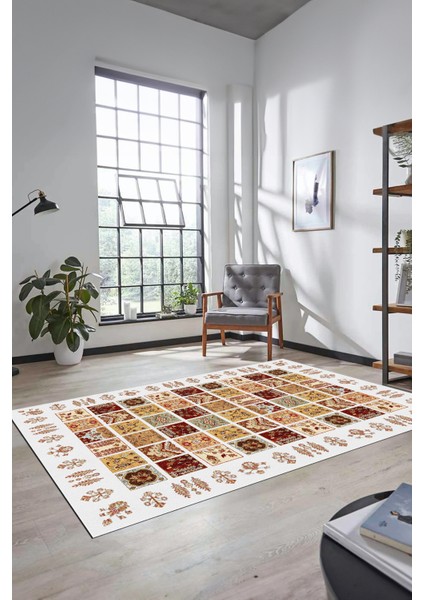 Yeni Tasarım Etnik Desen Kaymaz Yıkanabilir Yolluk Mutfak Salon Koridor Halısı, Etnik-18-Beyaz fiyatları
