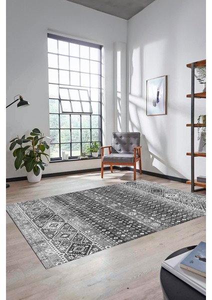 Yeni Tasarım Etnik Desenli Yıkanabilir Yolluk Mutfak Salon Koridor Halısı, Etnik-17-Gri fiyatları