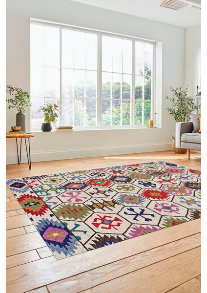 Dijital Baskılı Kaymaz Yıkanabilir Etnik Desenli Yolluk Mutfak Salon Halısı, Etnik-12-Renkli fiyatları