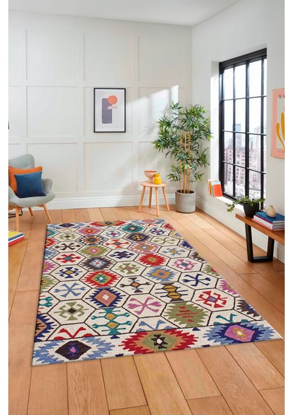 Dijital Baskılı Kaymaz Yıkanabilir Etnik Desenli Yolluk Mutfak Salon Halısı, Etnik-12-Renkli indirimleri