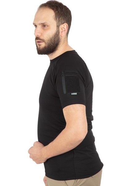 Combat Tactical Bisiklet Yaka Kısa Kollu Taktik Tişört Siyah 801 Pike modelleri