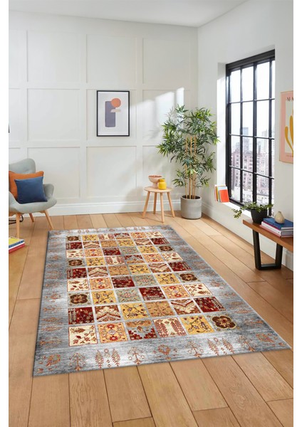 Yeni Tasarım Etnik Desen Kaymaz Yıkanabilir Yolluk Mutfak Salon Koridor Halısı, Etnik-18-Renkli fiyatları