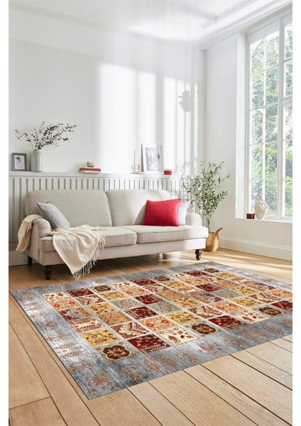 Yeni Tasarım Etnik Desen Kaymaz Yıkanabilir Yolluk Mutfak Salon Koridor Halısı, Etnik-18-Renkli indirimleri