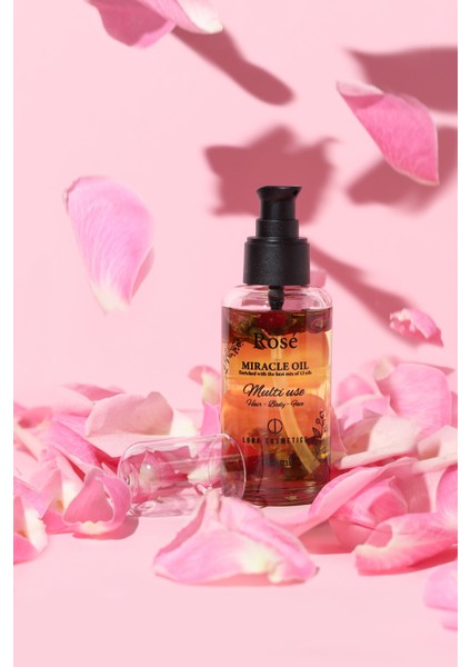 Rose Multi Oil - Mucizevi Gül Özlü Nemlendirici, Işıltı Veren Vücut Yağı