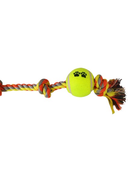 Tenis Toplu Uzun Düğümlü Köpek Diş Ipi 7-40 cm Sarı