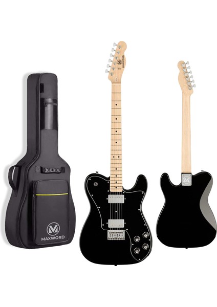 TLX-60BK Telecaster Maple Klavye HH Profesyonel Elektro Gitar