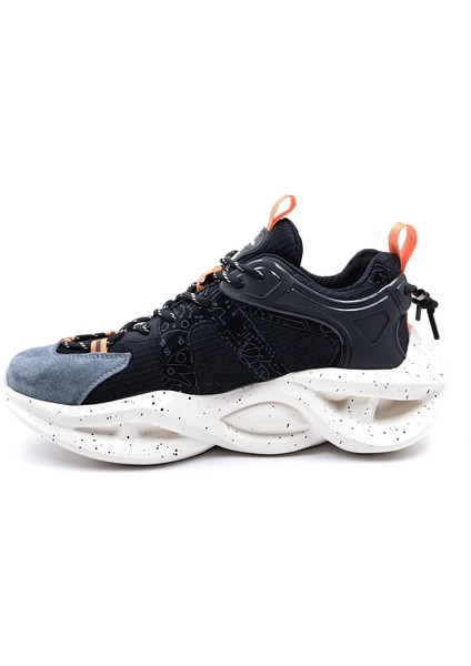 Renascence G24Y545 Kalın Tabanlı Hafif Tasarım Erkek Siyah Sneaker Spor Ayakkabı