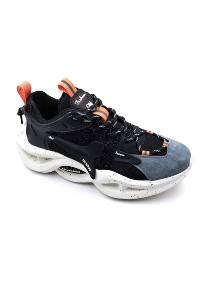 Renascence G24Y545 Kalın Tabanlı Hafif Tasarım Erkek Siyah Sneaker Spor Ayakkabı