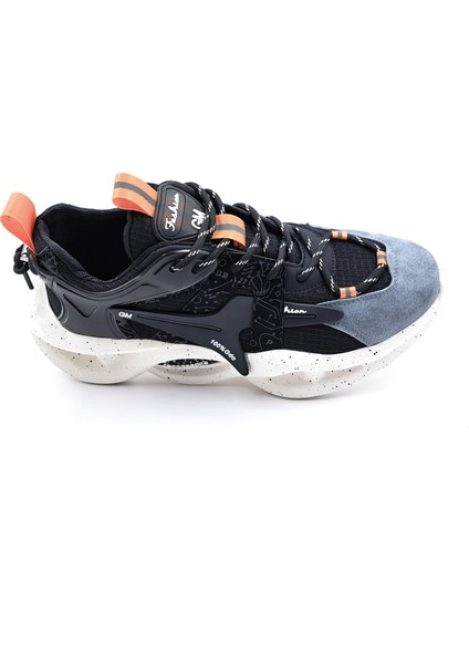 Renascence G24Y545 Kalın Tabanlı Hafif Tasarım Erkek Siyah Sneaker Spor Ayakkabı