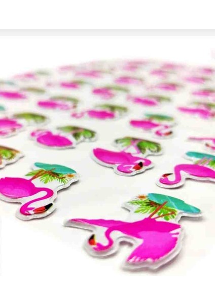 Çilek Home Avm Flamingo Kabartmali Sticker Okul Etiketi 1 Adet