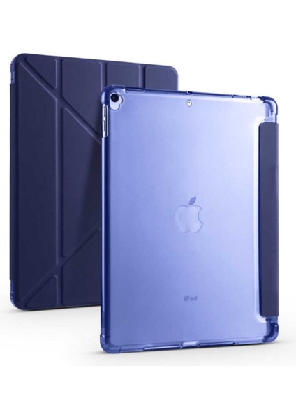 Apple iPad 7.nesil 10.2 (2019) 4 Farklı Standlı Kalemlikli Darbeye Dayanıklı Kılıf A2197 A2200 A2198