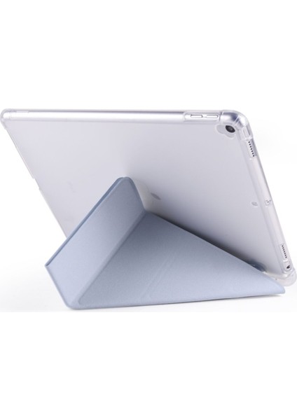 Apple iPad 7.nesil 10.2 (2019) Yatay ve Dikey Standlı Antişok Köşe Korumalı Kalemlikli Origami Slikon Kılıf ve Ekran Koruyucu A2197 A2200 A2198