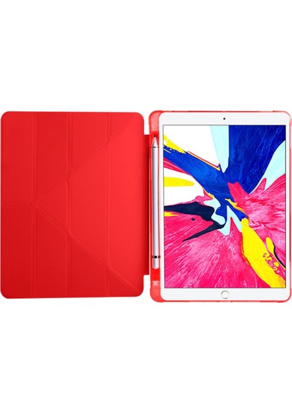 Apple iPad 4.nesil 9.7 (2012) Yatay ve Dikey Standlı Antişok Köşe Korumalı Kalemlikli Origami Slikon Kılıf ve Ekran Koruyucu A1458 A1459 A1460 fırsatları
