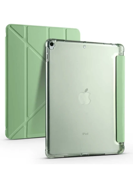 Apple iPad 9.nesil 10.2 (2021) 4 Farklı Standlı Kalemlikli Darbeye Dayanıklı Kılıf ve Ekran Koruyucu A2602 A2604 A2603 A2605