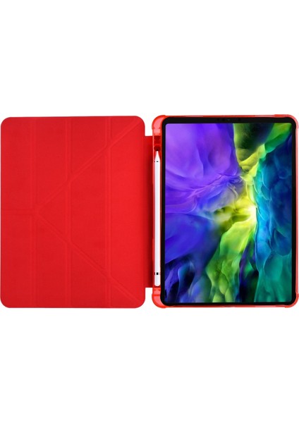 Apple iPad Pro 11 2.nesil (2020) Yatay ve Dikey Standlı Antişok Köşe Korumalı Kalemlikli Origami Slikon Kılıf ve Ekran Koruyucu A2228 A2068 A2230 A2231 fırsatları