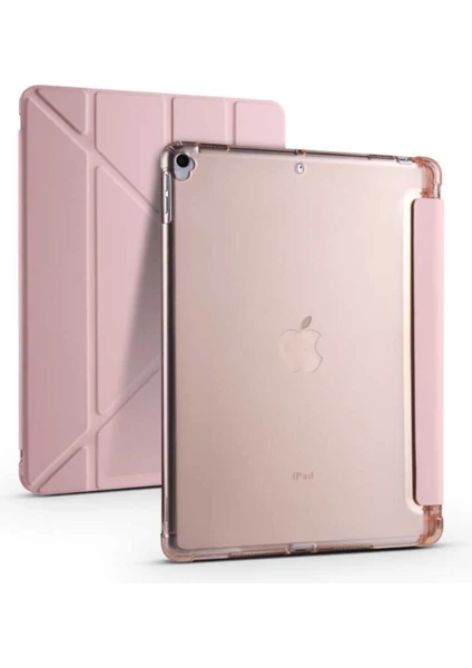 Apple iPad 7.nesil 10.2 (2019) 4 Farklı Standlı Kalemlikli Darbeye Dayanıklı Kılıf A2197 A2200 A2198