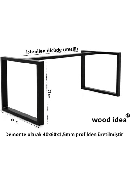 Wood İdea Premium Metal Salon Yemek Masa Ayağı