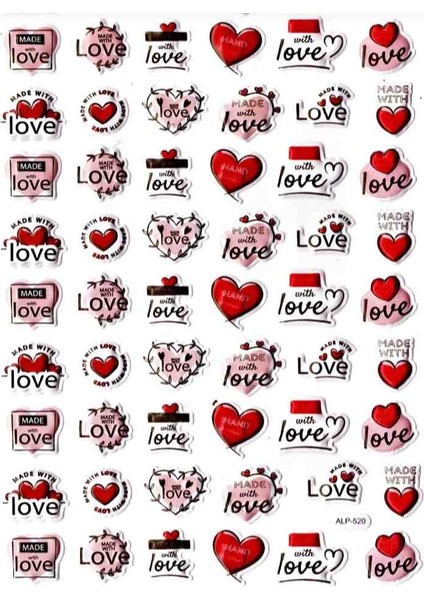 Çilek Home Avm Çilekhomeavm Love Aşk Sticker Okul Etiketi 1 Adet