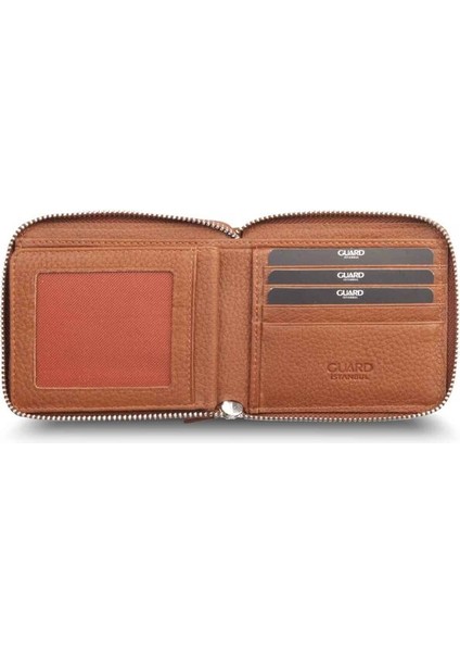 Retro Fermuarlı Deri Taba Cüzdan - GRD2403XW22128