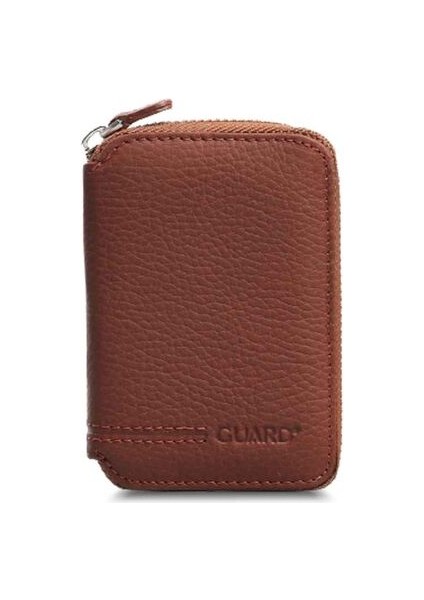 Fermuarlı Taba Deri Mini Cüzdan - GRD2403XW22152