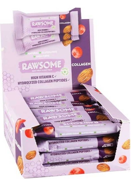 Hidrolize Kollajenli Kuruyemiş ve Meyve Bar 30 Gr. 20 Adet (1 Kutu)