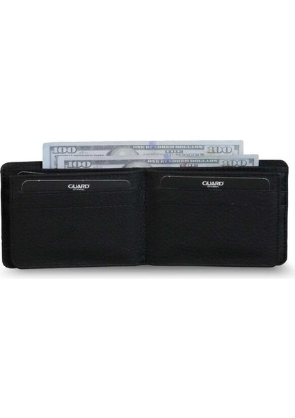 Mat Siyah Deri Erkek Cüzdanı - GRD2403XW22126