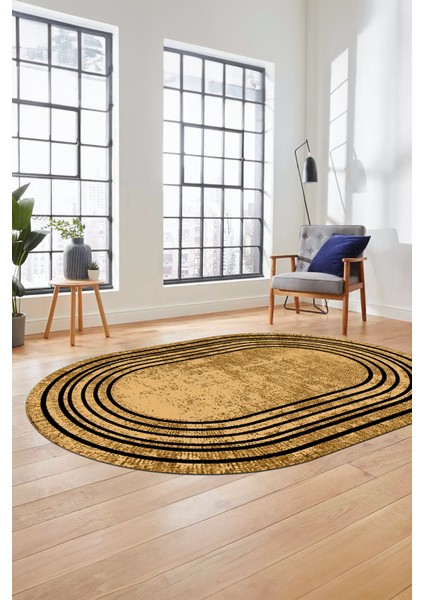 Dijital Kaymaz Yıkanabilir Çerçeveli Yolluk Mutfak Oval Salon Halısı, O-Çerçeveli-08-Bej, fiyatları