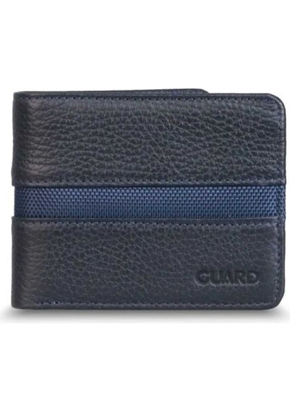 Lacivert Spor Şeritli Deri Erkek Cüzdanı - GRD2403XW22528
