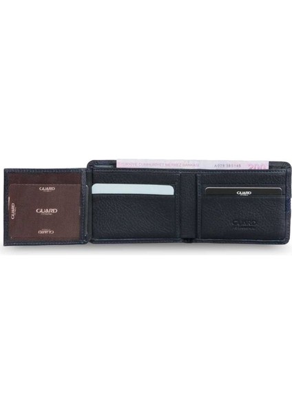Lacivert Spor Şeritli Deri Erkek Cüzdanı - GRD2403XW22528