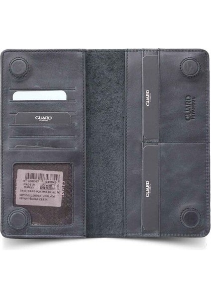 Antik Siyah Telefon Girişli Deri Erkek/kadın Portföy Cüzdan - GRD2403XW22292 fiyatları