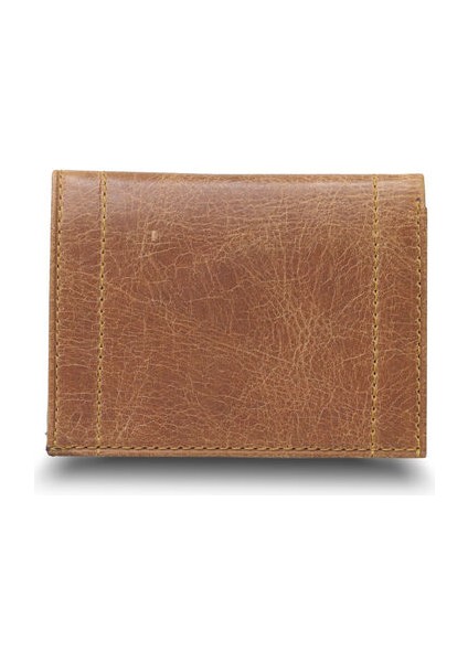 Minimal Antik Taba Deri Erkek Cüzdanı - GRD2403XW22419
