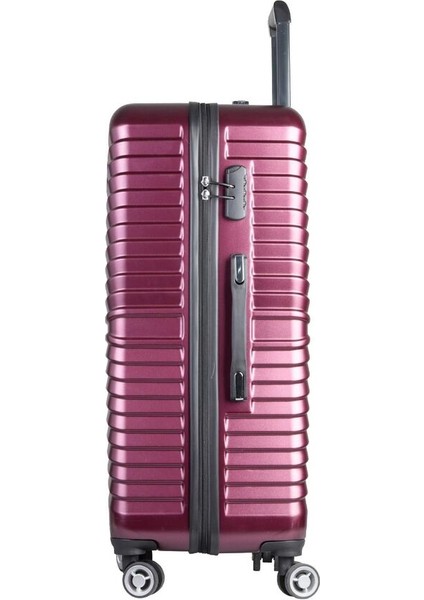 Polikarbon Kırılmaz Bordo Seyahat Valizi 3'lü Set - GRD2403XW22546 indirimleri