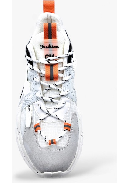 Renascence G24Y545 Kalın Tabanlı Hafif Tasarım Erkek Beyaz Sneaker Spor Ayakkabı fırsatları