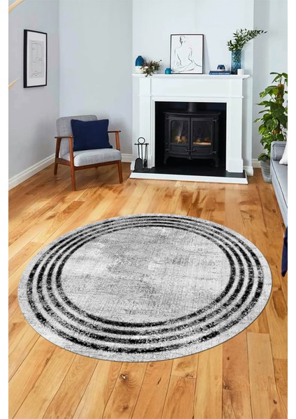 Çerçeve Modern Desen Yıkanabilir Kaymaz Yolluk Mutfak Yuvarlak Salon Halısı, Y-Çerçeve-32-Beyaz, fiyatları