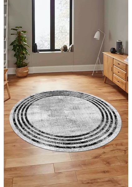 Çerçeve Modern Desen Yıkanabilir Kaymaz Yolluk Mutfak Yuvarlak Salon Halısı, Y-Çerçeve-32-Beyaz, modelleri