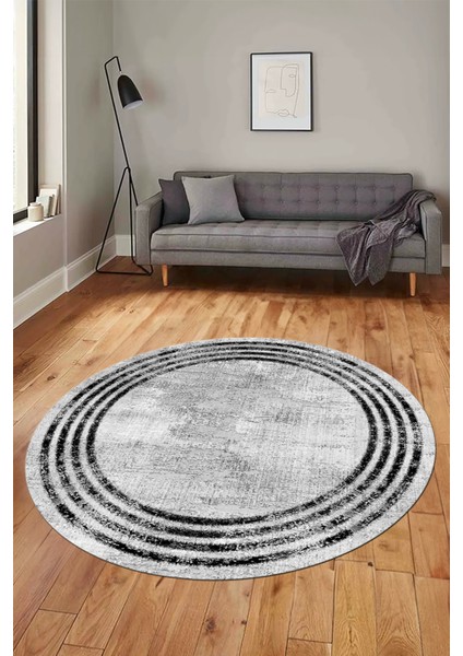 Çerçeve Modern Desen Yıkanabilir Kaymaz Yolluk Mutfak Yuvarlak Salon Halısı, Y-Çerçeve-32-Beyaz, fırsatları