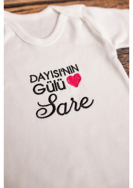 Kişiye Özel Isimli Nakışlı Bebek Basic Pamuk Penye Bisiklet Yaka Yarım Kol Body Zıbın fiyatları