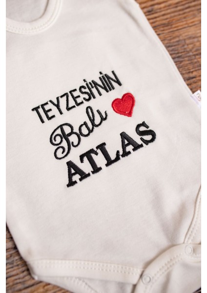 Kişiye Özel Isimli Nakışlı Bebek Basic Pamuk Penye Bisiklet Yaka Atlet Body Zıbın fiyatları