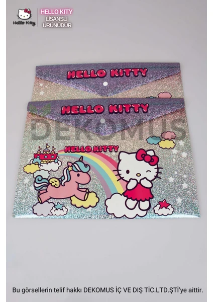 Hello Kitty Lisanslı Hello Kıtty Shıny 2'li Çıtçıtlı Dosya