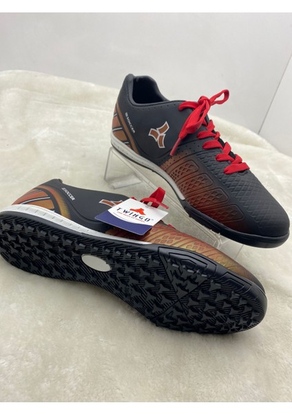 Çiğdem Siyah-Kırmızı Halısaha Ayakkabı(Twng) - Siyah-Kırmızı - 38 - ST01850-SİYAH-KIRMIZI-38