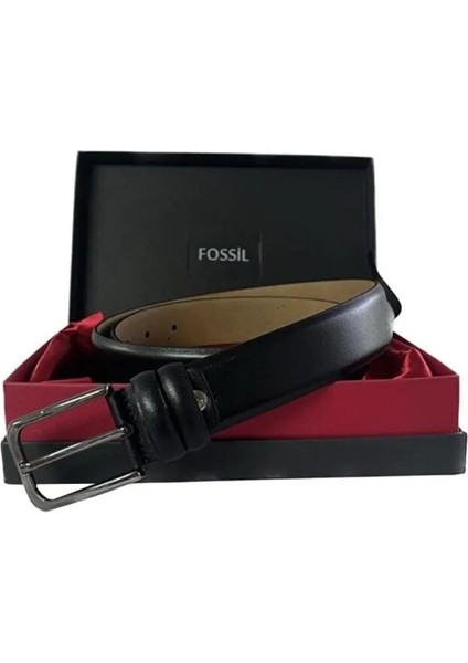 Siyah Düz Dikiş Hakiki Deri Renk 3,5 cm Erkek Kemeri