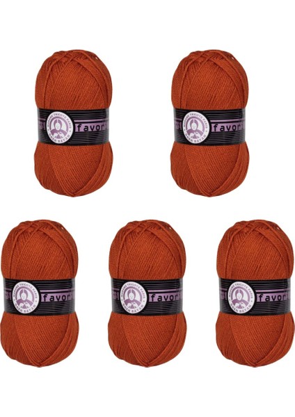 Favori Örgü Ipi Kiremit (107) 5'li Paket