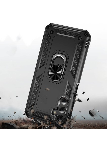 Samsung Galaxy A05S Kılıf Yüzüklü Standlı Kamera Çıkıntılı Military Armor Zırh Sert Silikon Kapak indirimleri