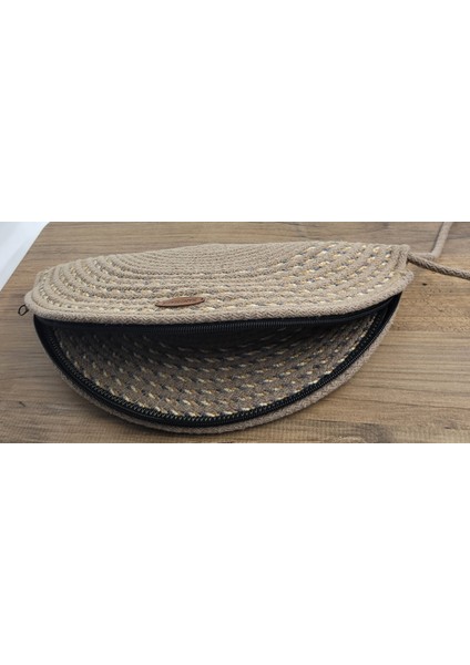 Hasır Vizon El Yapımı Özel Dikim,clutch Çanta,portföy Çanta,el Çantası, Handmade Çanta 16X33 cm