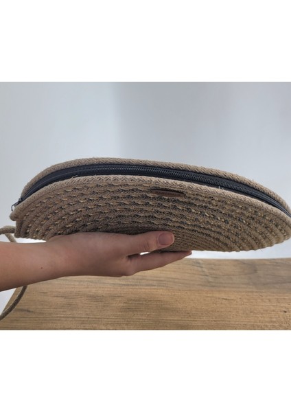 Hasır Vizon El Yapımı Özel Dikim,clutch Çanta,portföy Çanta,el Çantası, Handmade Çanta 16X33 cm